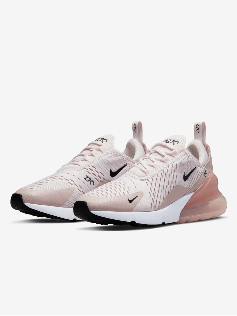 Nike Women’s Air Max 270 in Pale Pink with Black Swoosh